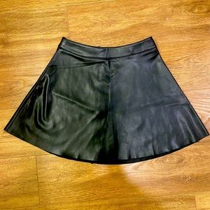 H&M High- waisted mini leather skirt